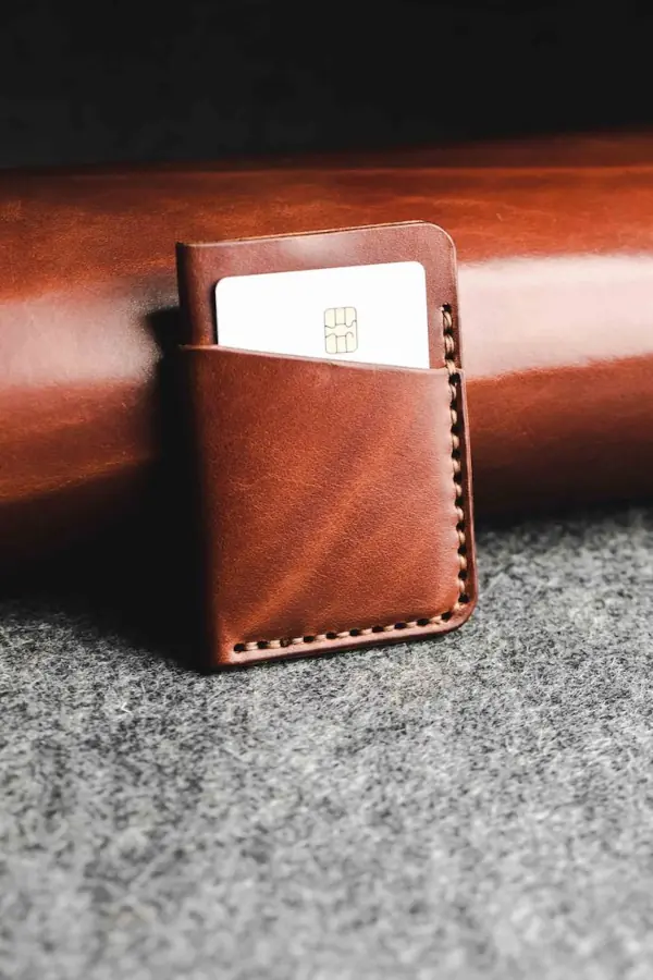 Кошелёк и кардхолдер из натуральной кожи